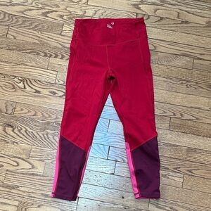 GAP Women's Vibrant Red and Burgundy Leggings